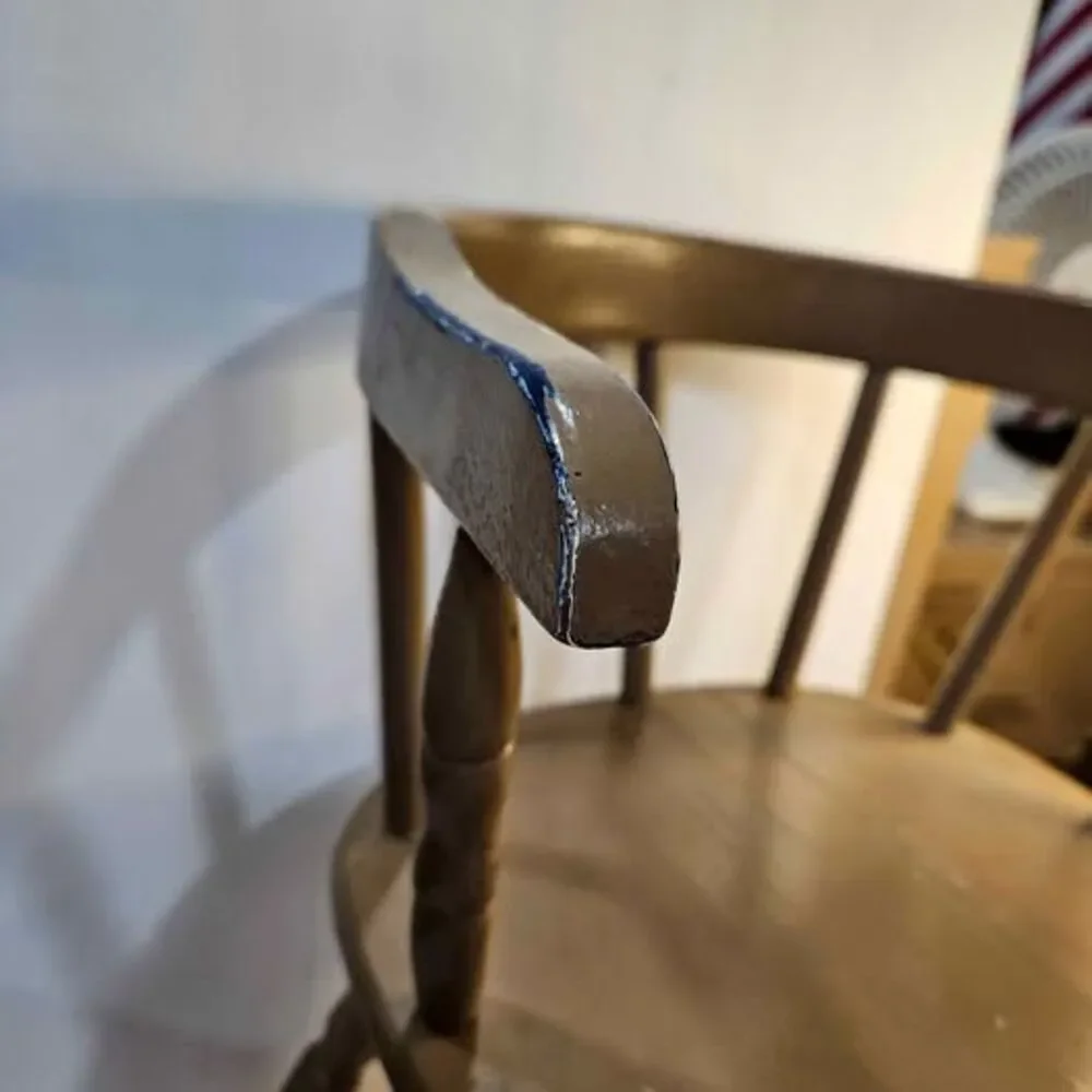 Vintage Painted Wood Captain's Child or doll Chair